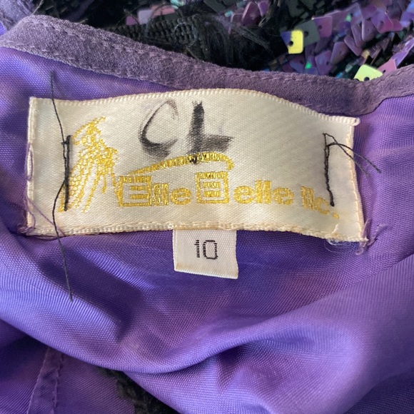 Purple and black to sequenced party dress used in a musical on stage - Picture 6 of 7